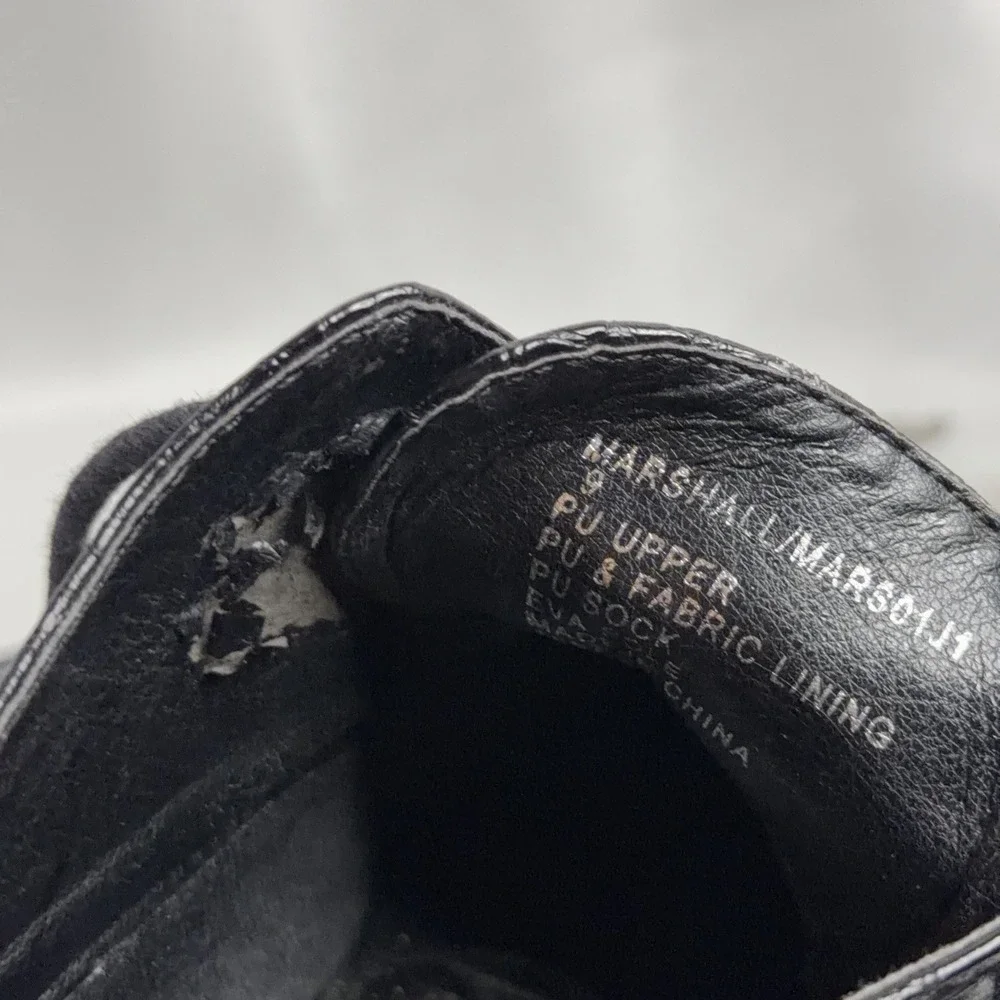 Madden Girl Marshall Platform Oxfords 9 Black Snakeskin Goth Lug Sole Grunge